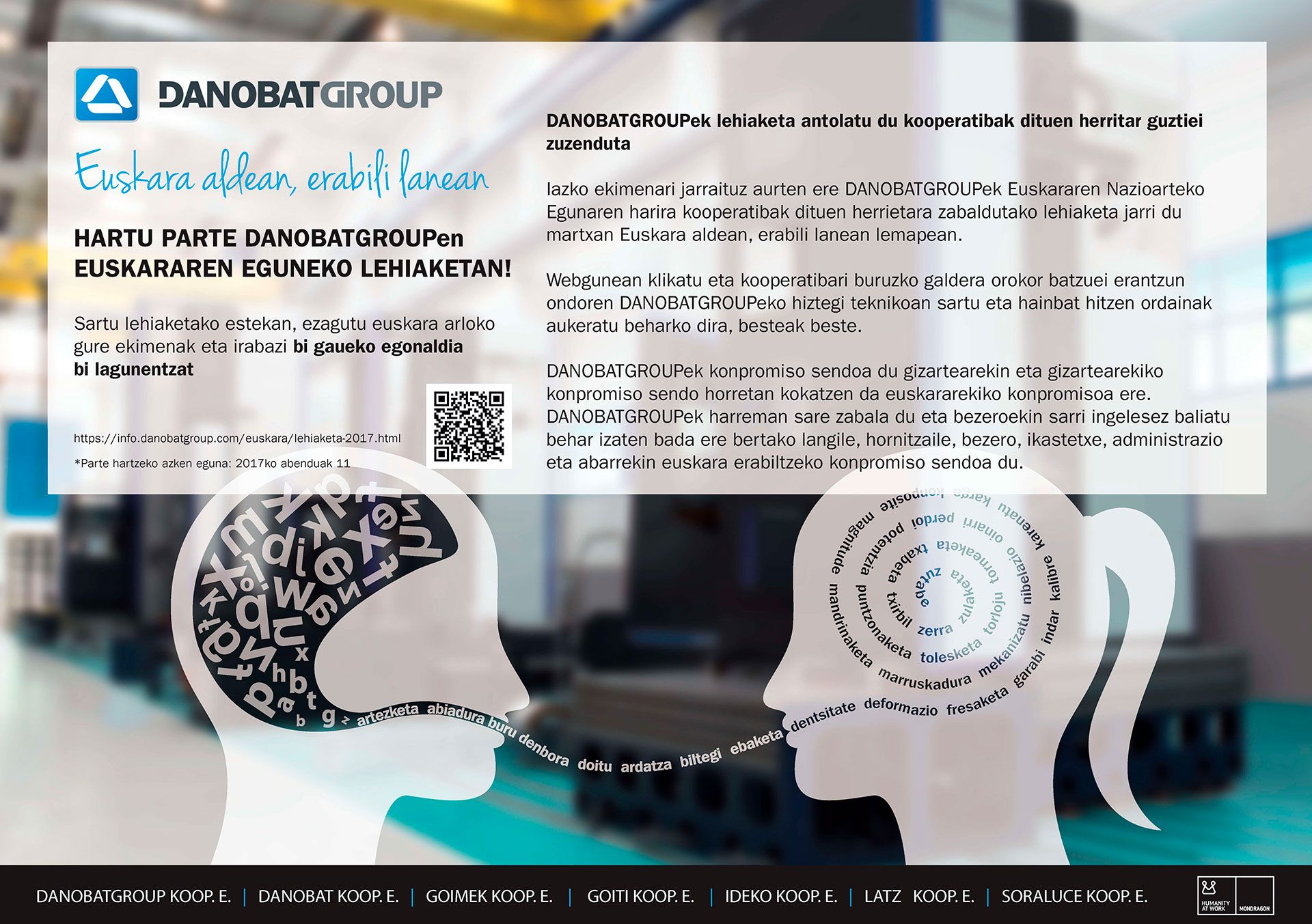 DANOBATGROUP ha organizado un concurso dirigido a la población donde están ubicadas las cooperativas del grupo